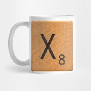 Scrabble Tile 'X' Mug